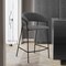 Armen Living Nara 26" Gray Faux Leather and Metal Counter Height Barstool with Black Frame LCNRBABLGRY26 - alternate 5
